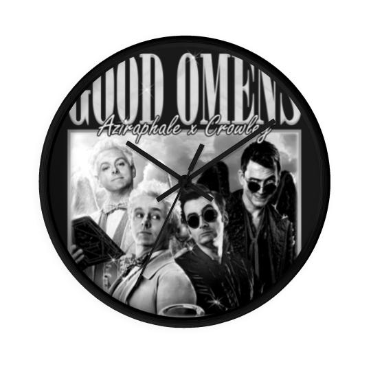 Discover Good Omens Movie Wall Clocks, Aziraphale 2023 Movie Bootleg Wall Clocks