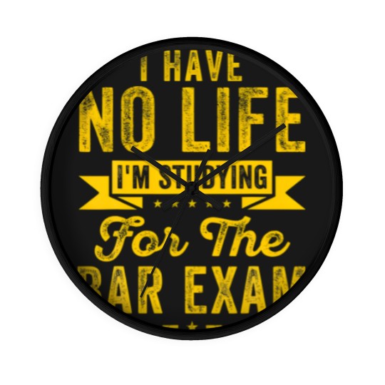 Discover Bar Exam Funny Law School Graduation Women Men Law Wall Clocks