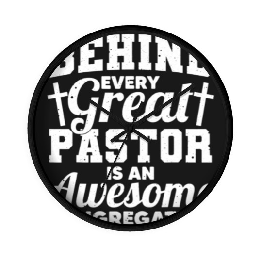 Discover Pastor Appreciation Art Men Women Preacher Clergy Ch.ristian Wall Clocks