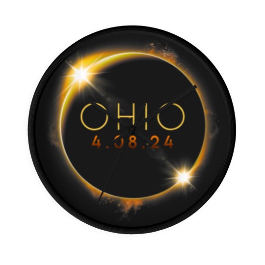 Discover Solar Eclipse 2024 State Ohio Total Solar Eclipse Wall Clocks