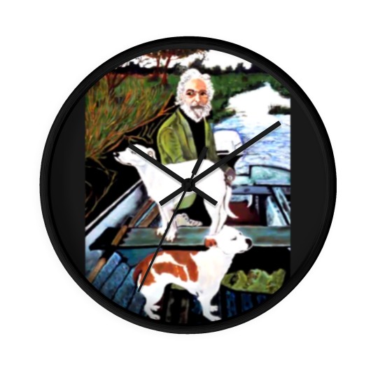 Discover Goodfellas Painting Old Man with Dog Wall Clocks