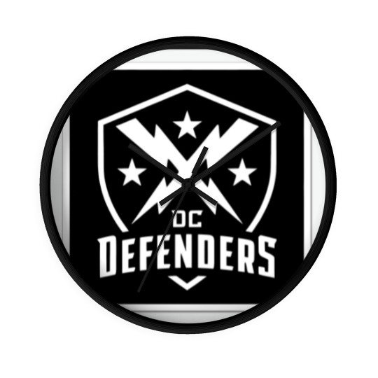 Discover dc defenders black dark Wall Clocks