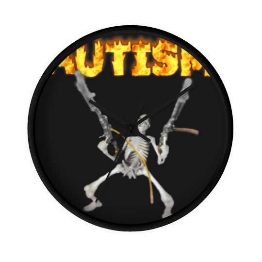 Discover autism skeleton meme t Wall Clocks