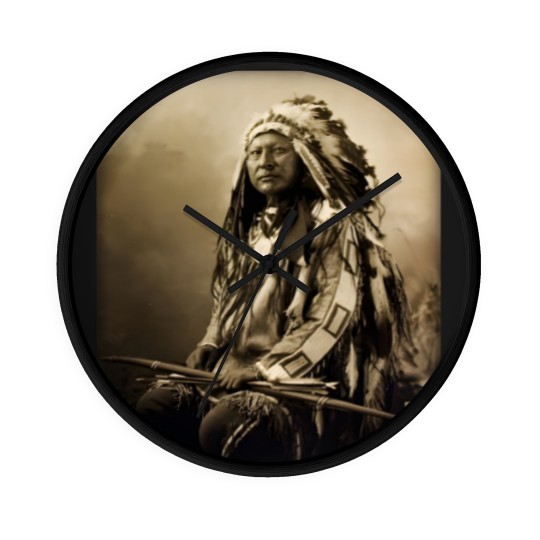 Discover Chief Spotted Elk Lakota Sioux Native American Indian - Native American - Wall Clocks