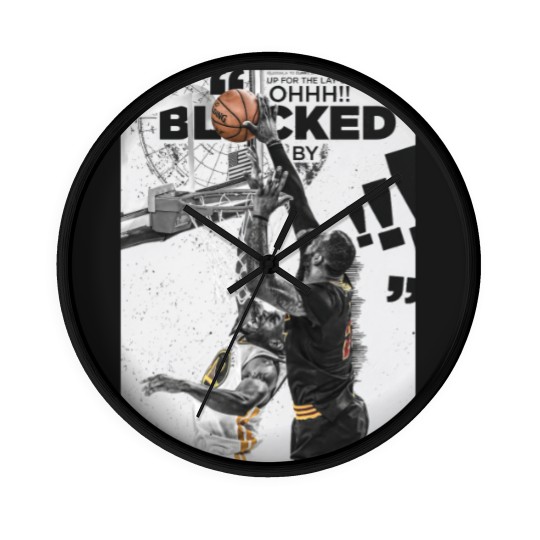 Discover LeBron James Chasedown Block Andre Iguodala Wall Clocks