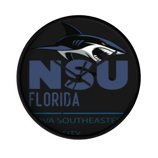 Discover Nova Southeastern University blue shark NSU Wall Clocks