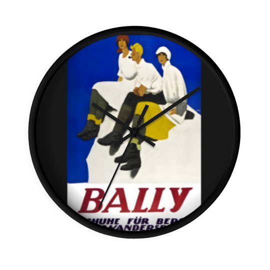 Discover Bally Shoes, Poster Wall Clocks