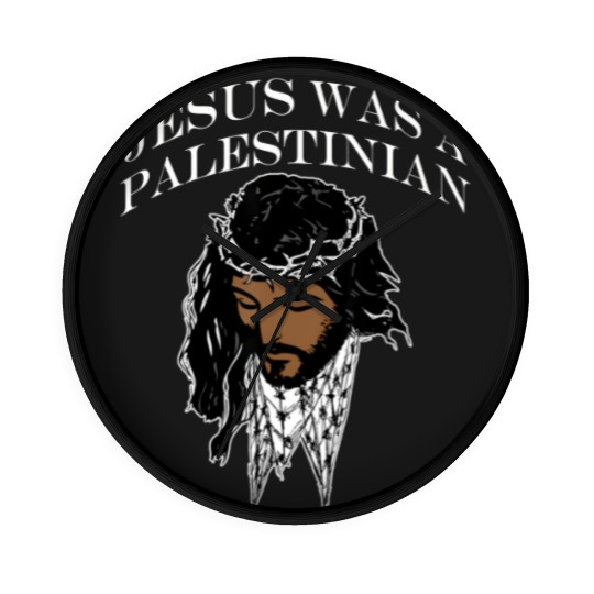 Discover jesus was a palestinian jesus keffiyeh palestine christian t Wall Clocks