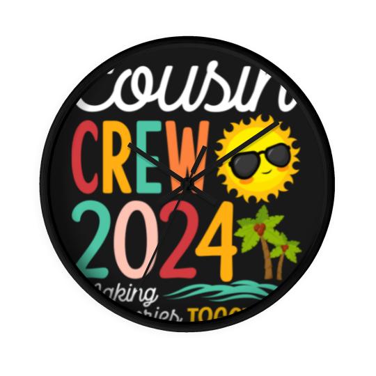 Discover Cousin Crew 2023 Summer Vacation Beach Family Trip Matching Wall Clocks
