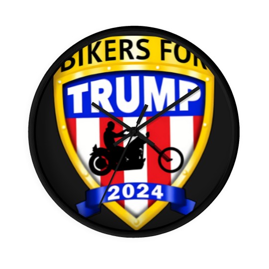 Discover Bikers for Trump 2024 American Wall Clocks