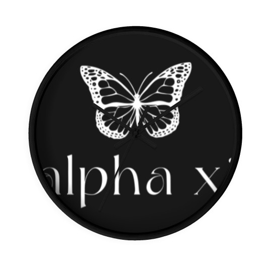 Discover Alpha Xi Delta Butterfly Wall Clocks | Custom sorority merch