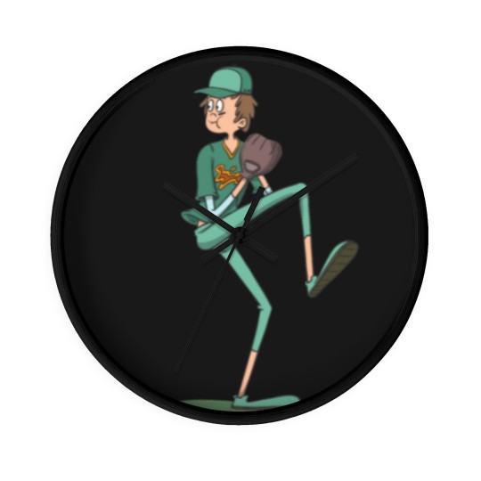 Discover Baseball pitcher throwing Wall Clocks