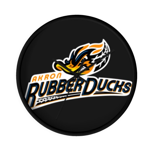 Discover Akron RubberDucks Logo Wall Clocks