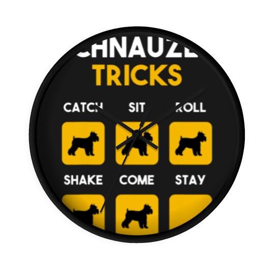 Discover Stubborn Schnauzer Tricks Funny Gift for Shnauzer Wall Clocks