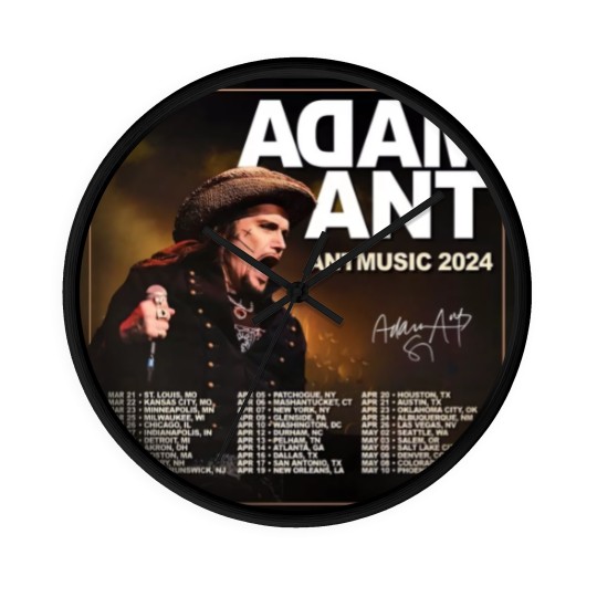 Discover Adam Ant Autumn 2024 UK ANTMUSIC Tour Unisex Wall Clocks