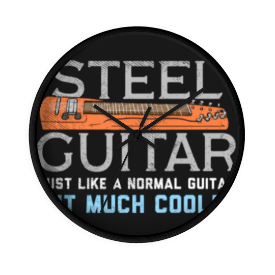 Discover Steel Guitar For Guitar Player Wall Clocks