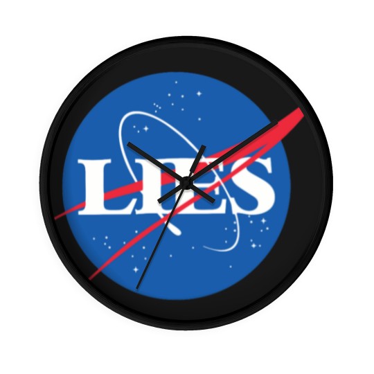 Discover NASA LIES LOGO NASA LIES LOGO NASA LIES LOGO Wall Clocks