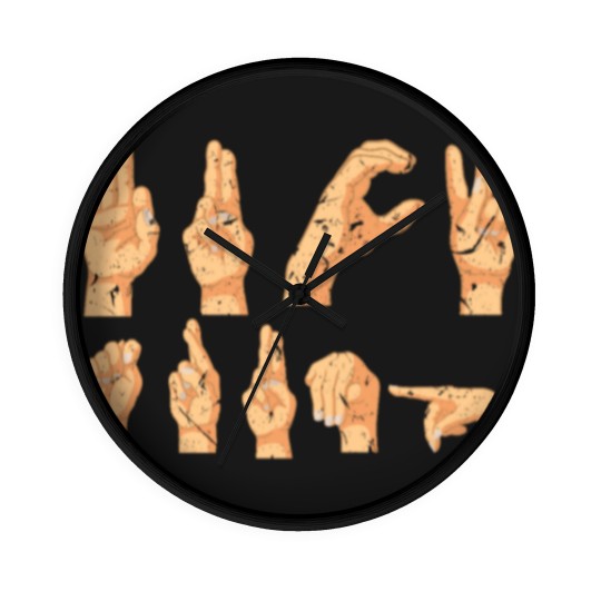 Discover ASL American Sign Language Fuck Trump Funny Wall Clocks