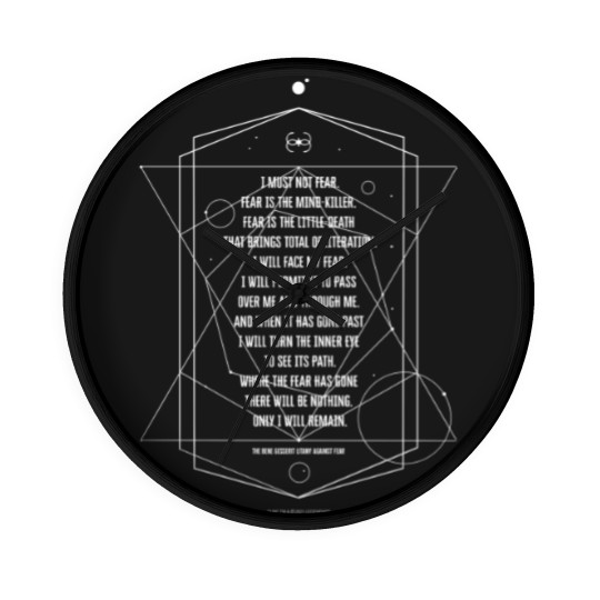 Discover Bene Gesserit Litany Wall Clocks