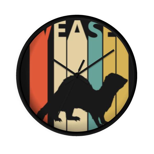 Discover Vintage Weasel Animal Silhouette Wall Clocks