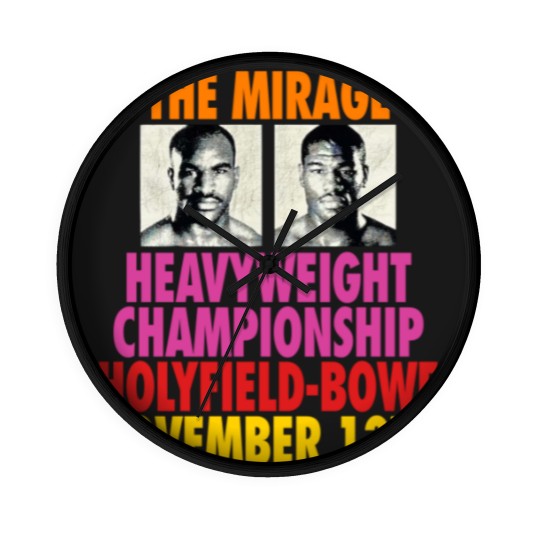 Discover Vtg Evander Holyfield Riddick Bowe Mens Boxing Wall Clocks