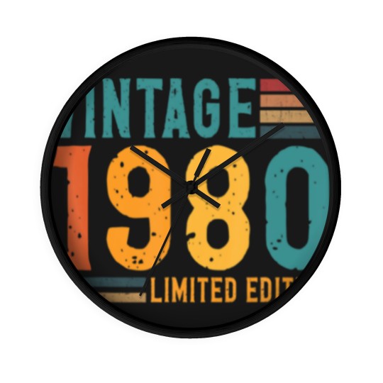 Discover Vintage 1980  42 Years Old Birthday Wall Clocks