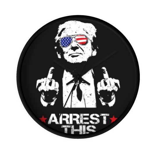 Discover Donald Trump Arrest This Funny Wall Clocks 2024 Elections - Adults and Kids
