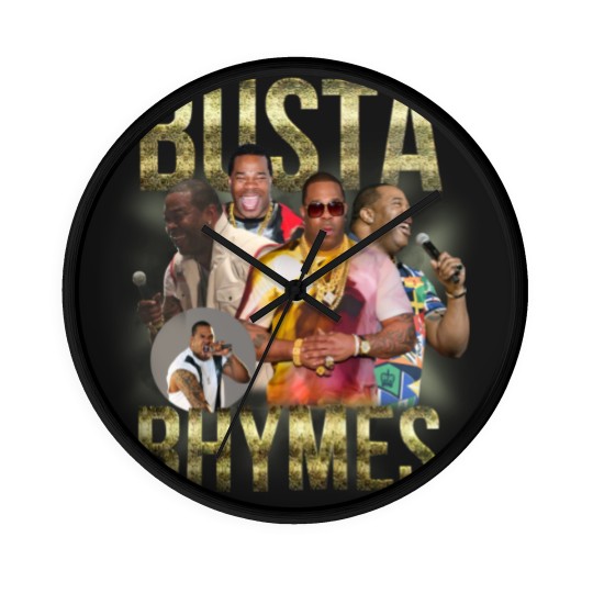 Discover Busta Rhymes Wall Clocks Vintage Hip Hop 90s Retro Graphic Wall Clocks
