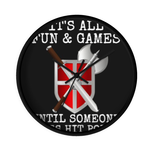 Discover Funny Live Action Role Play Design Wall Clocks