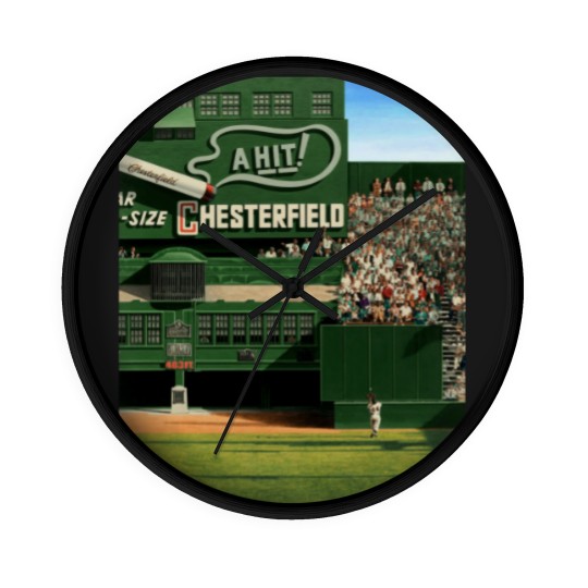 Discover Baseball Art - Colorized ‘The Catch’ by Willie Mays Wall Clocks