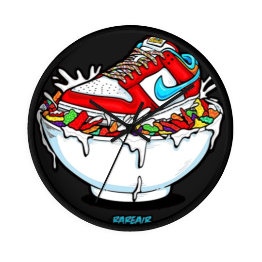 Discover Fruity Pebbles Dunk Sneaker Match Red Fruity Pebbles Bowl3 Wall Clocks