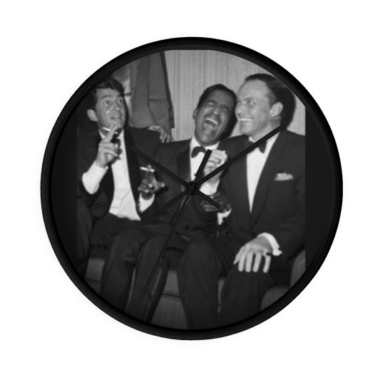 Discover The Rat Pack Frank Sinatra Sammy Davis Jr Dean Martin Las Vegas The Mob Rat Pack Classi Wall Clocks