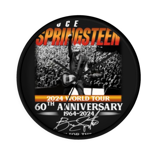 Discover Bruce Springsteen 2024 Tour Wall Clocks, Bruce Springsteen 60th Anniversary