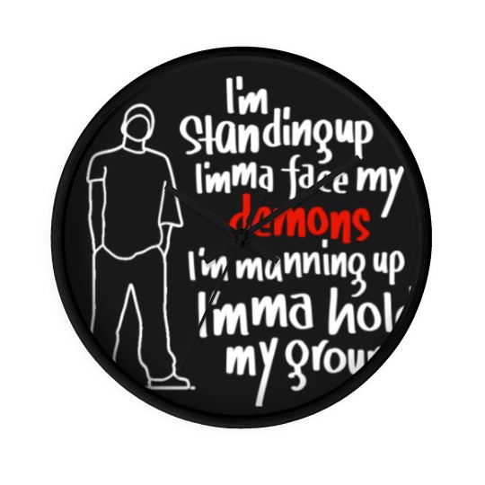 Discover I’m not afraid  - Eminem Lyrics Premium Wall Clocks