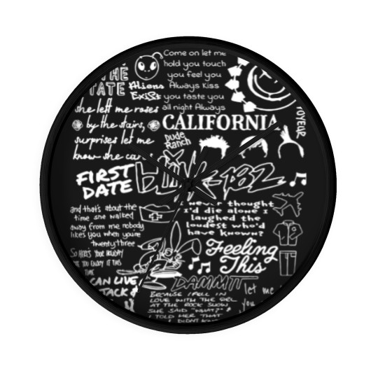 Discover B182 Wall Clocks, Blink -182 World Tour 2023, Pop-Punk Band Wall Clocks