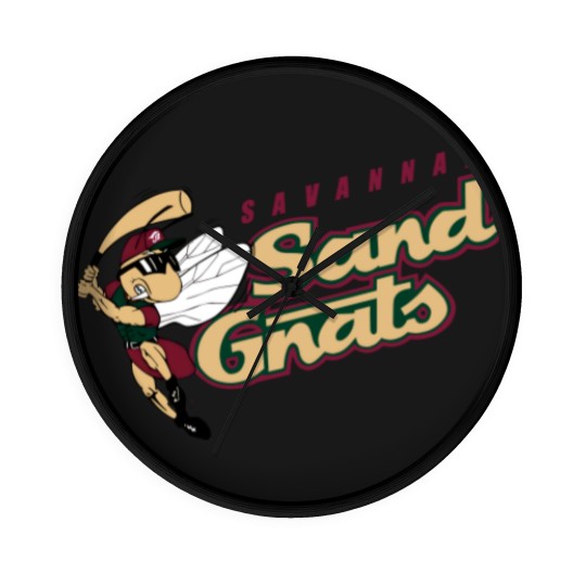 Discover Savannah Sand Gnats vintage defunct baseball team emblem Wall Clocks