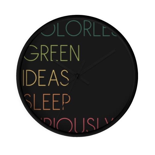 Discover Colorless Green Ideas Sleep Furiously Wall Clocks