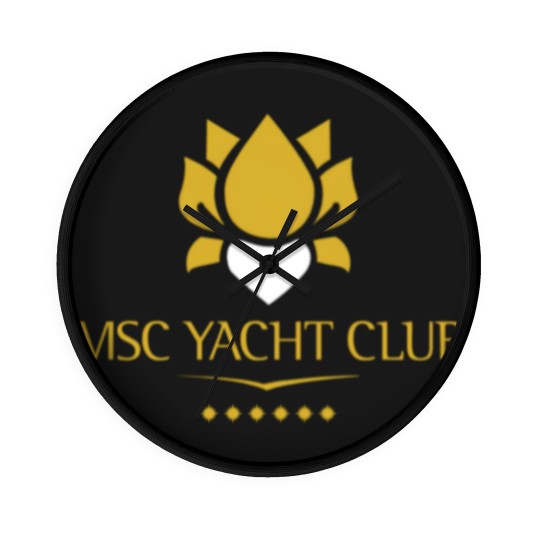 Discover MSC Yacht Club Logo Design Wall Clocks