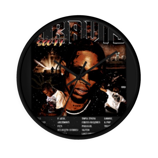 Discover Travis Scot Utopia Tracklist Wall Clocks, Vintage Travis Utopia Wall Clocks