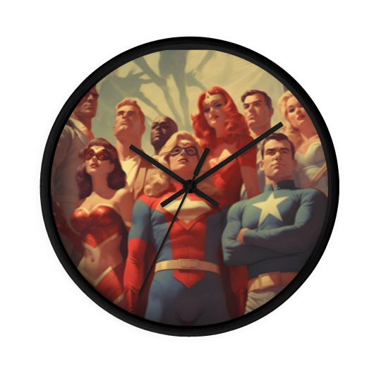 Discover justice society of America Wall Clocks