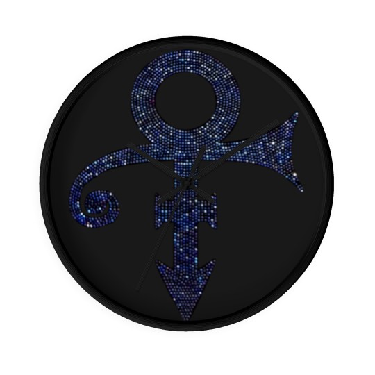 Discover Prince Unisex Wall Clocks: Purple Symbol (Diamante)