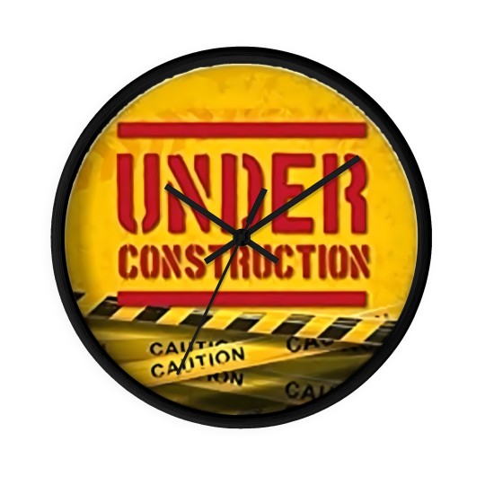 Discover under construction Wall Clocks