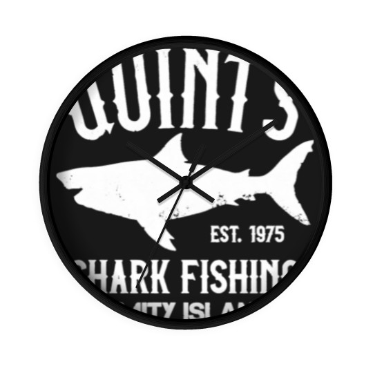 Discover Quint's Shark Fishing - Amity Island 1975 Wall Clocks