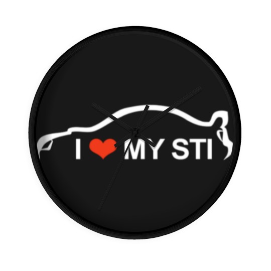 Discover STI Impreza "I love my STI" Wall Clocks