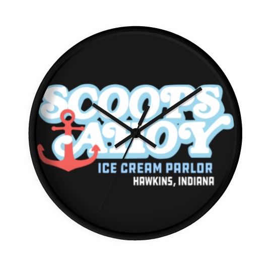 Discover Scoops ahoy ice cream Wall Clocks