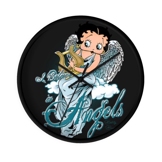 Discover Betty Boop I Believe in Angels Wall Clocks