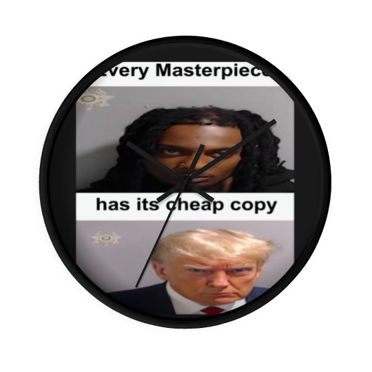 Discover Playboi Carti Donald Trump Mugshot Wall Clocks