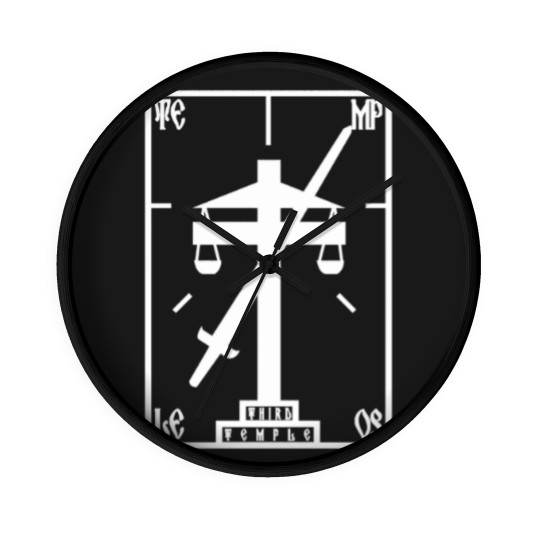 Discover Terry Davis Temple Os Retro Logo Wall Clocks