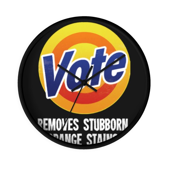 Discover Vote Removes Stubborn Orange Stains - Grunge ver Wall Clocks