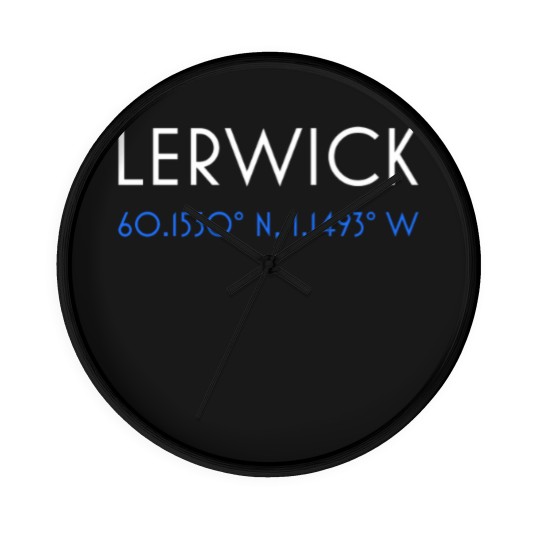 Discover Lerwick Shetland minimalist coordinates Wall Clocks